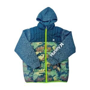 Boys Hurley Camo Winter Jacket - Size XL (13/15)